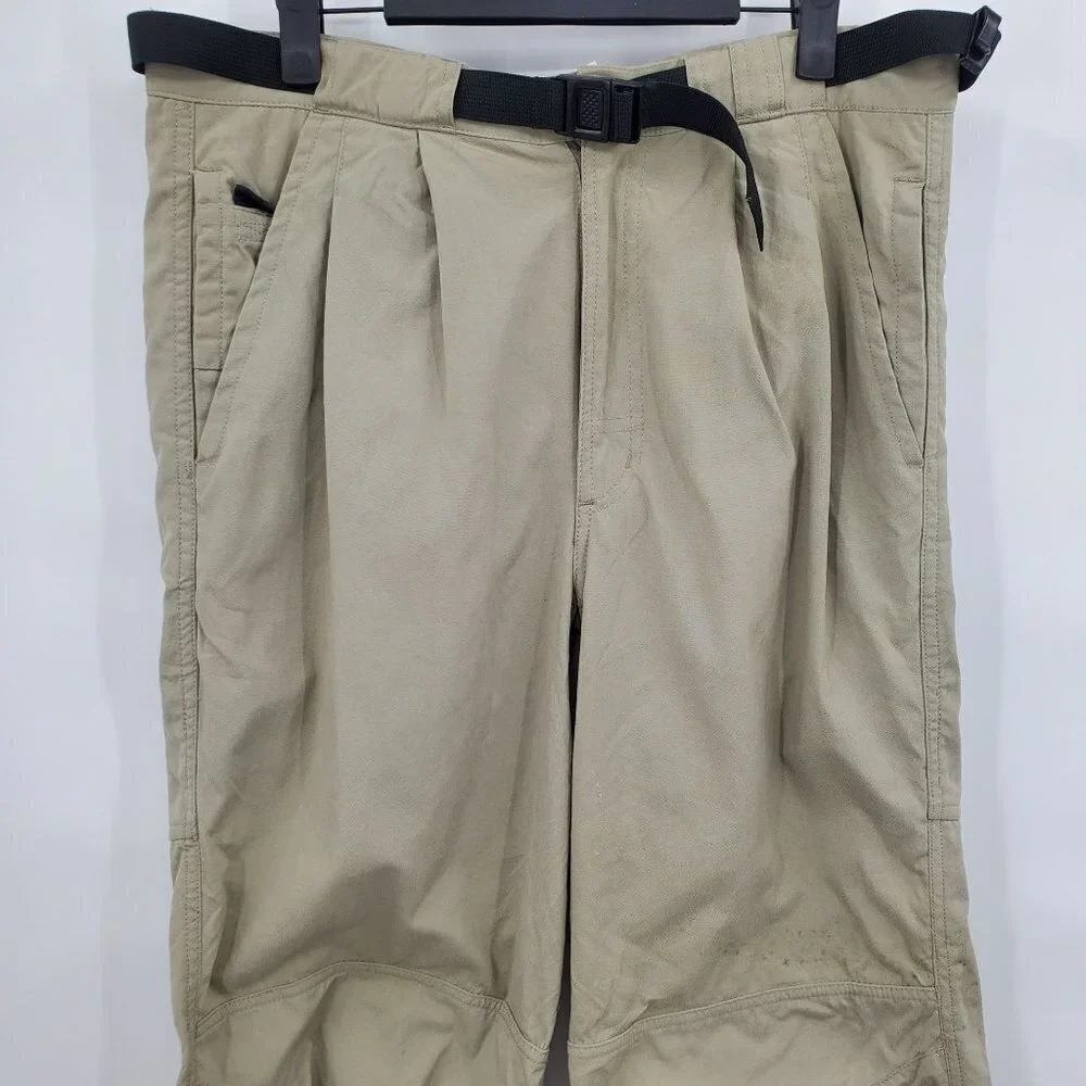 The North Face Hemp Canvas Outdoor Pants Hiking Sports Solid Small Mens Khaki
